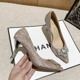 Glitter Dress Heels For Small Feet DS331